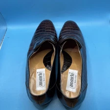 Mauri Men’s Alligator Leather Dress Shoes Black 2397 Made in Italy Size 9AA