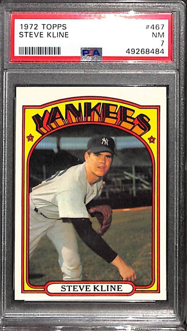 1972 Topps #467 STEVE KLINE PSA 7 NM 49268484