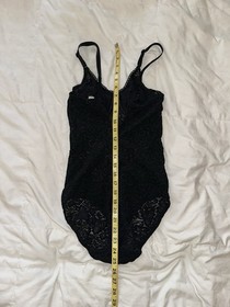 Vintage Bali Lingerie One Piece Black Lace Size 34B