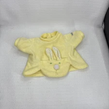 CPK Cabbage Patch Kids Unisex Yellow Terry Cloth Bunny Front Pocket Shirt