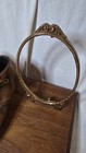 Antique Bronze Baby Shoes Photo Picture Holder Staging Prop Velvet Bottom Unique — photo 3