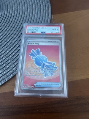 2025 POKEMON TCG ME01 EN RARE CANDY ULTRA RARE HOLO #175 PSA 10