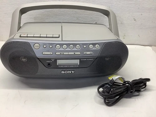 Sony CFD-S05 CD Cassette Boombox Radio CD-R/RW Playback Portable Stereo Vintage