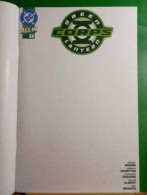 2025 DC Comics Green Lantern Corps Issue 1 Blank Sketch Cover E Variant FREE SHP