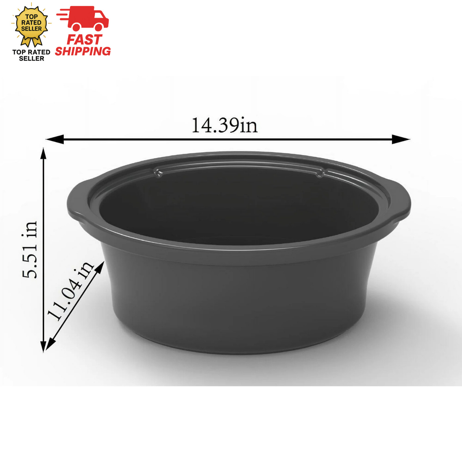 Mainstays 6 Quart Oval Slow Cooker, Stainless Steel Finish, Glass Lid