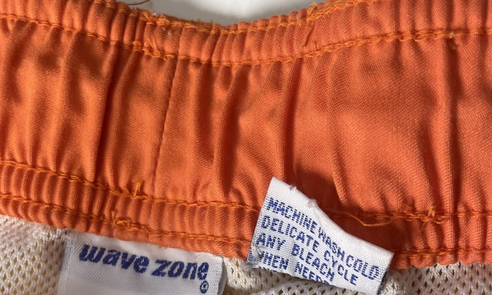 Wave Zone Board Shorts Surf Swim Swimwear  Trunks Men’s XL Yellow Mesh Lined - Image 2 of 4