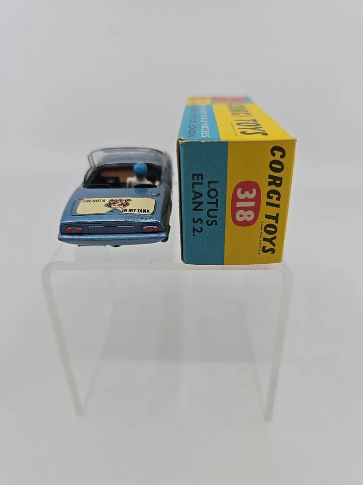 CORGI TOYS 318 LOTUS ELAN S2 Open Top Boxed Blue "I've got a Tiger in my Tank" - Image 3 of 4