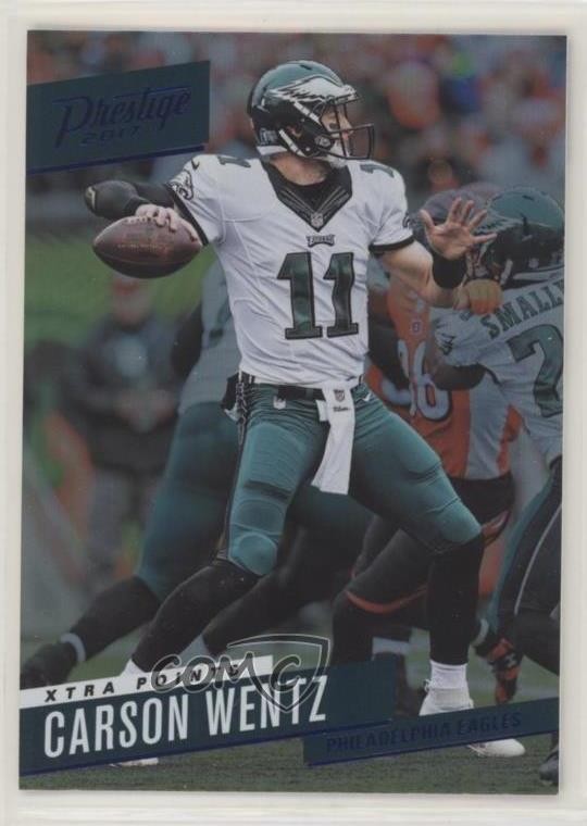 2017 Panini Prestige Xtra Points Blue Carson Wentz #67 0b5