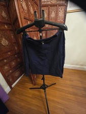 Banana Republic Navy Blue Boatneck Top with Lace Sleeve Detail XS
