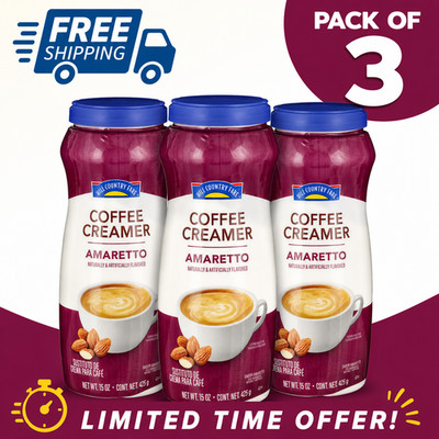 Hill Country Fare Powdered Coffee Creamer - Amaretto 15 oz (3 pk) - Kosher