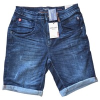 Sublevel Herren Jeans Shorts Kurze Hose Bermuda Stretch Gr W34 Dunkelblau NEU