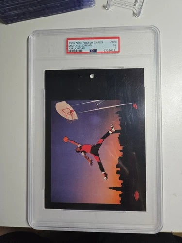 1985 Nike Poster Cards Michael Jordan RC PSA 5 Great Card Investment Super Nice