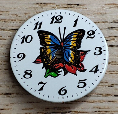 Schmetterling Uhr Zifferblatt weiß Farbe 19,5 mm 45 Zifferblätter