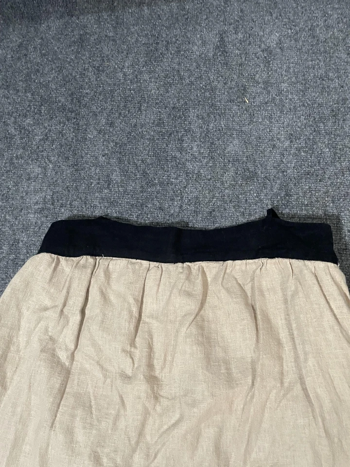 Abercrombie & Fitch Skirt Womens Small Beige Linen Blend academia babydoll y2k - Image 2 of 4