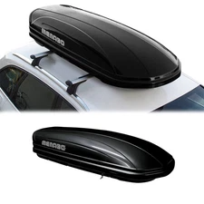 Roof Box 11 Cubic Ft. Rooftop Cargo Carrier Roof Mount for Chrysler Black 1Pc