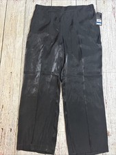 Nine West Pants Women’s Black Metallic Sheen Dressy Trousers Size M Flat Front