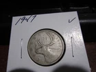 1947 - Canada - 25 cent - Silver Canadian quarter