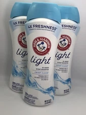 3 Pack Arm & Hammer Light In-Wash Scent Booster Crisp Clean 24oz Laundry