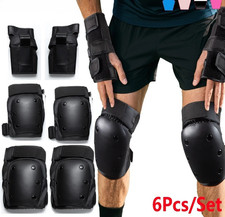 Protective Gear Set 6 Pack Knee Elbow Wrist Pads Skateboarding Rollerblade Kids