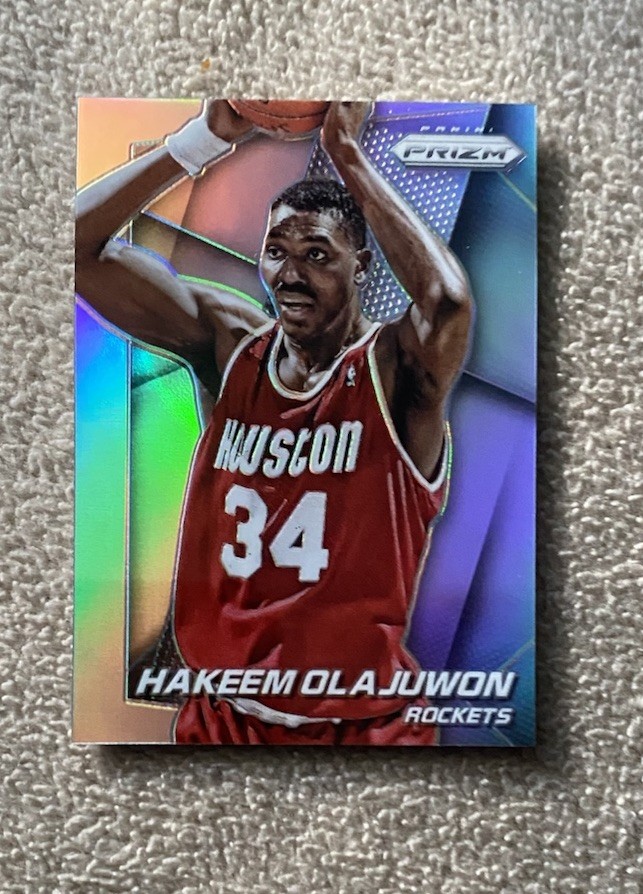 2014-15 Panini Prizm #153 Hakeem Olajuwon Silver Prizm Houston Rockets