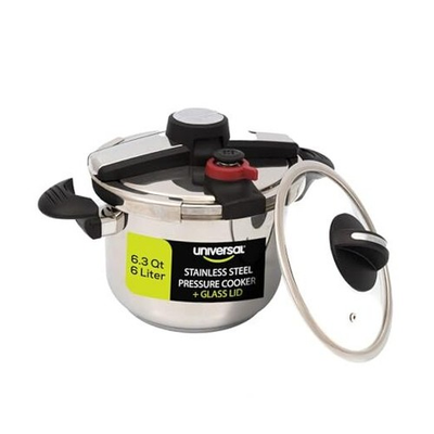 #ad #ad 6.3 Qt 6 Liter Silver Express Pressure Cooker Extra Glass Lid 15 $147.42