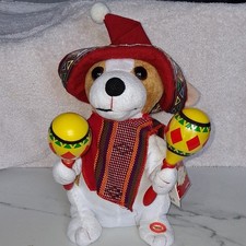Hug Me Animated Mariachi Puppy Singing Macarena Dog Dancing Plush Maracas