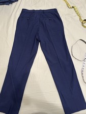 J Ferrar Navy Blue Slim Men's Slacks 30 x 30 Fair Condition