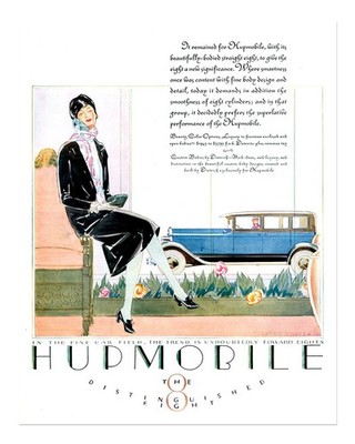 Vintage Hupmobile Fashion Poster Wandbild - Retro Eleganz Deko