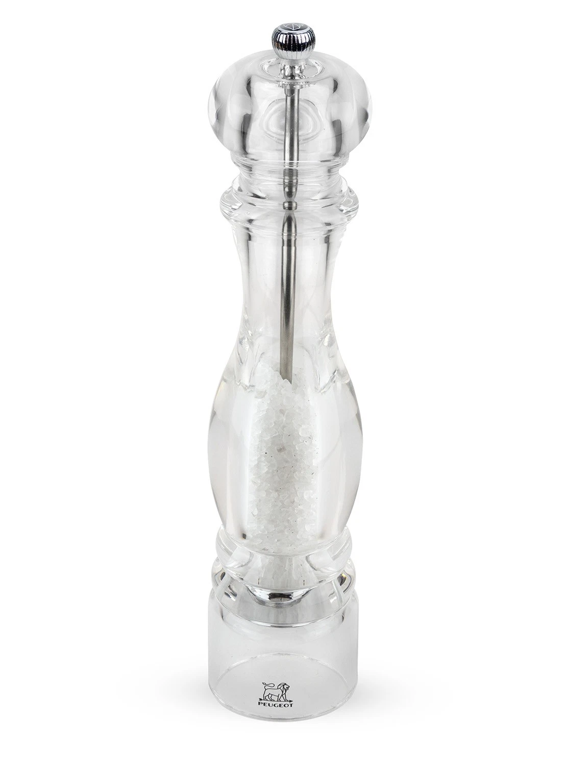Peugeot Nancy Salt Mill Acrylic, 12-Inch, Clear