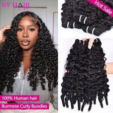 Burmese Curly Bundles Human Hair 20 22 24 Inch 100 Virgin Water Curly Pack,300g