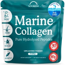 Pure Hydrolyzed Marine Collagen for Skin Hair Nails Joint Support 10.58 oz