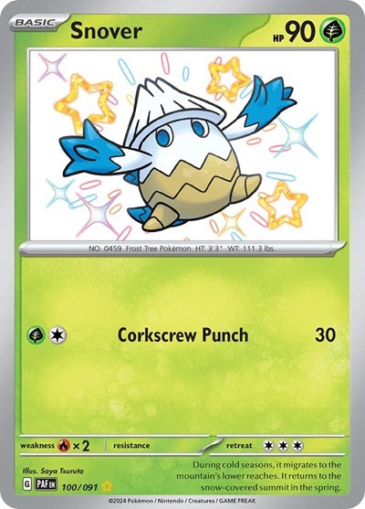 Pokemon Snover (100/261) Paldean Fates LP HOLO