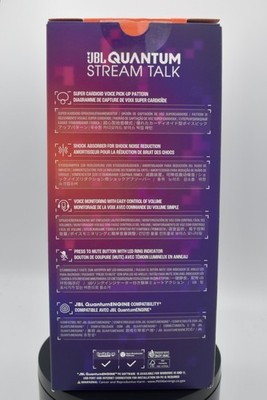 JBL Quantum Stream Dual-Pattern USB Microphone for Streaming Recording & Gaming