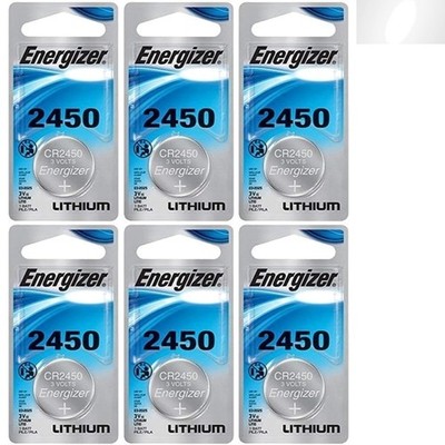 6-Pack CR2450 Lithium Batteries - 620mAh Power with Child-Resistant Safety