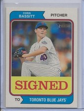 2023 Topps Heritage High TSS44 Chris Bassitt Traded/Signed SSP variation