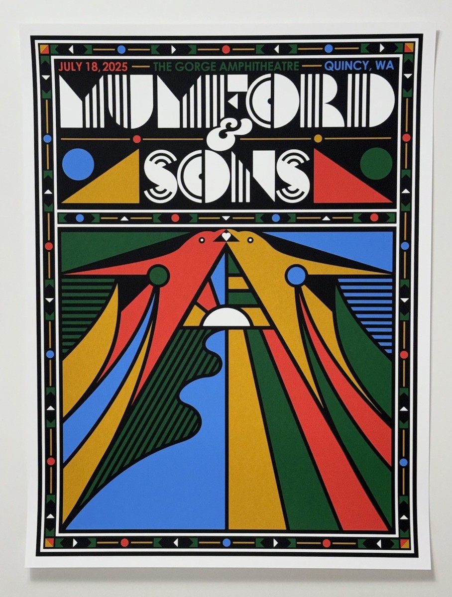 Mumford and Sons Poster The Gorge Amphitheatre WA 7/18/25 Official