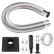 Upgrade Generator Exhaust Extension Silencer Kit with 2 Adapters,for Generators