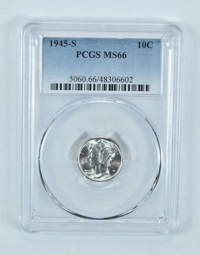 1945-S Mercury Dime MS66 PCGS Blue Label *4600