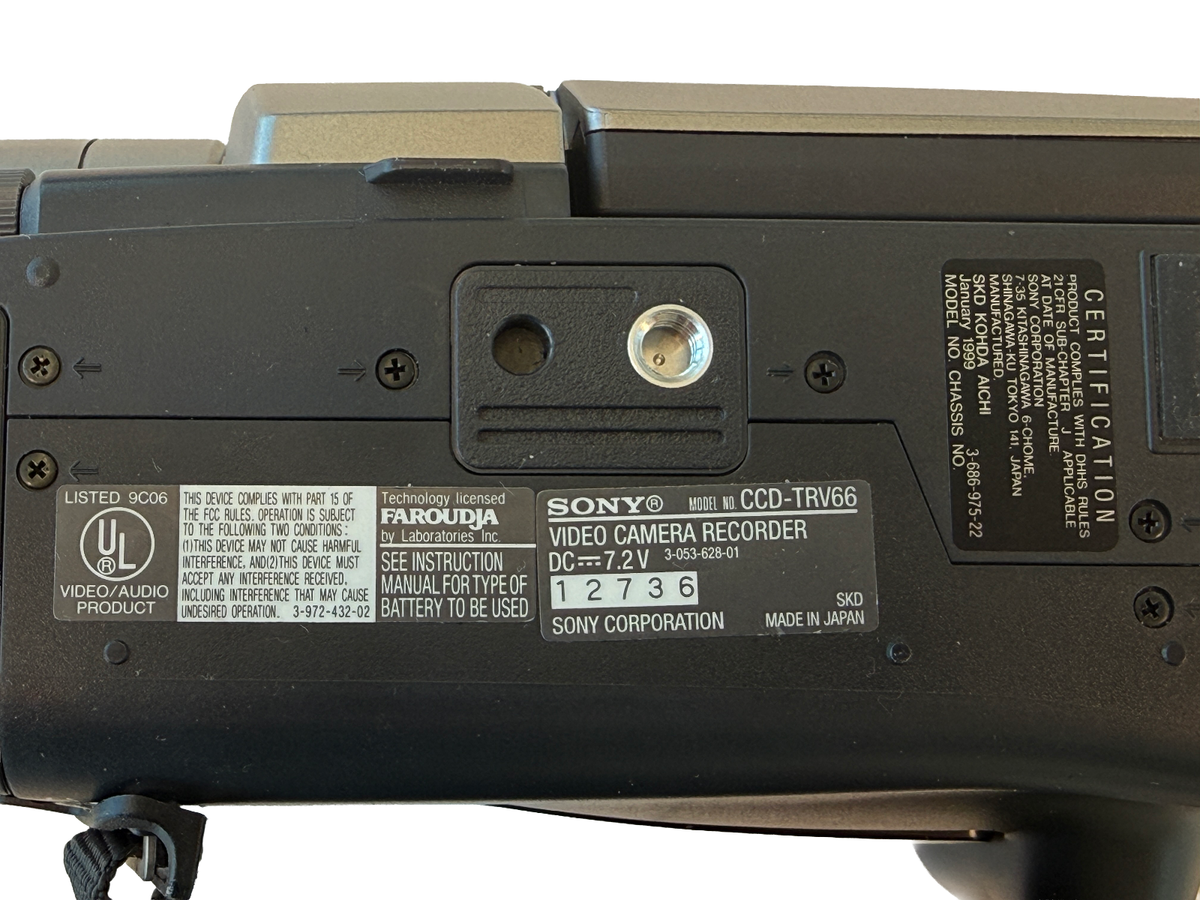 Sony Handycam CCD-TRV66 Hi-8 Analog Camcorder for sale online | eBay