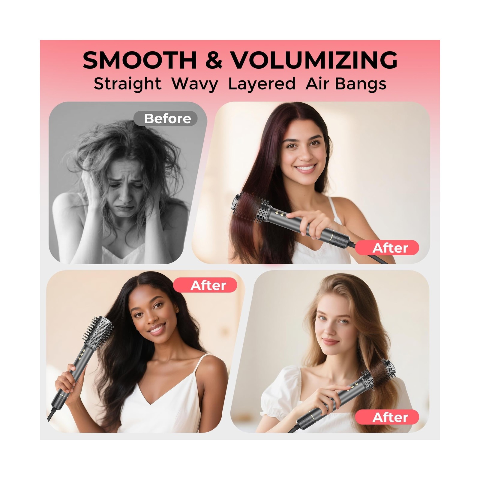 5 in 1 Hair Styler&Hair Dryer Brush,High-Speed Frizz-Free Blow Drye... Fast Ship