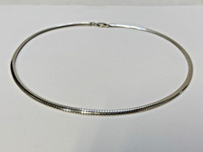 Sterling Silver 17 inch Flat Wide Snake Chain Necklace 17.3 Grams Lobster Clasp