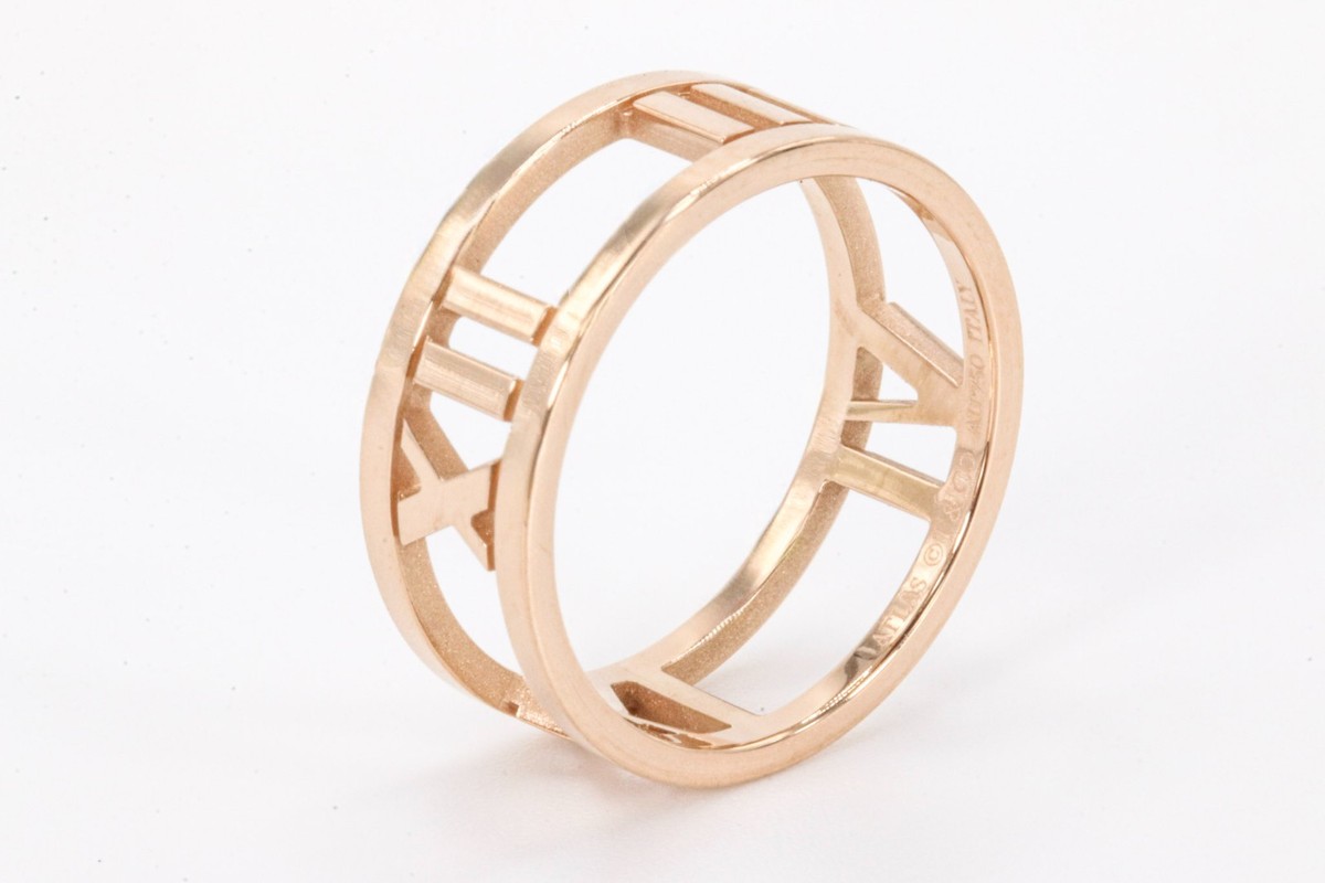 Tiffany & Co. Atlas Open Ring in 18k Rose Gold | eBay