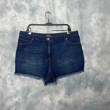 Women's PAPAYA DENIM High Waist 100% Cotton Shorts Size 18 UK Summer Holiday
