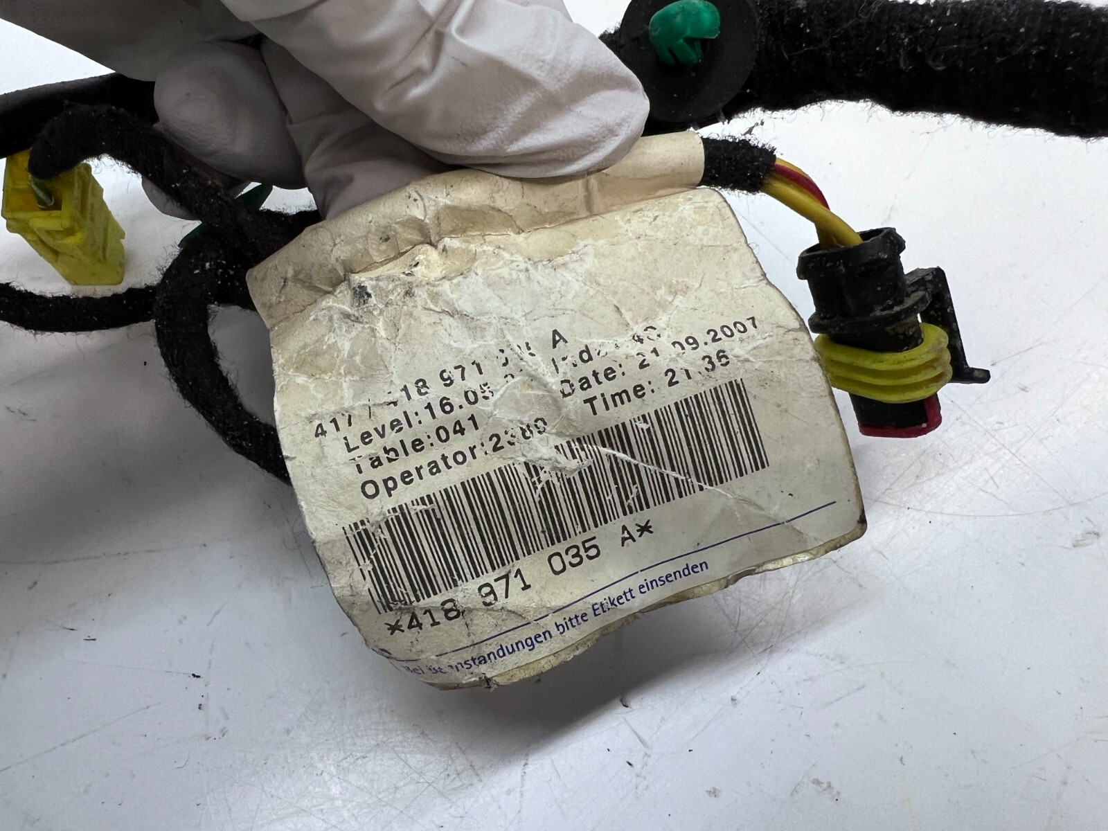 LAMBORGHINI MURCIELAGO LP640 COUPE DOOR WIRING HARNESS OEM 418971035A