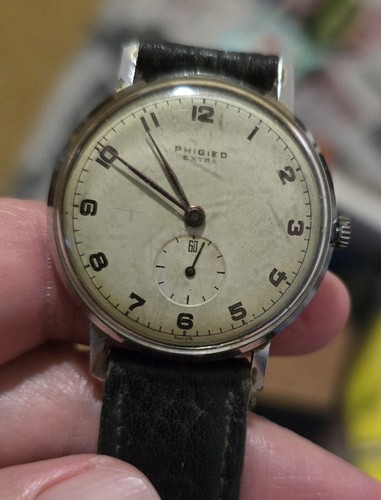 Orologio a carica manuale Phigied extra Anni 60/70. - Foto 3 di 8