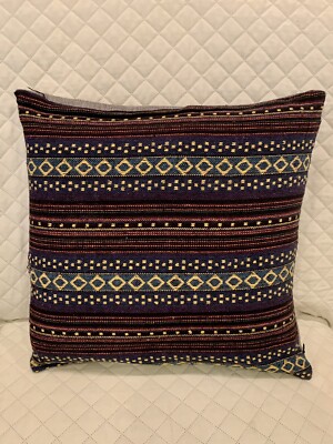 New Purple Geometric Throw Pillow 18x18 Aztec Couch Bedroom Decor Complete  