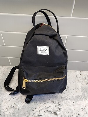 NWOT Herschel Supply Co BACKPACK black fabric NOVA mini