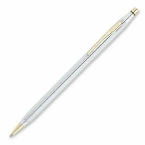 Kreuz 3302 Jahrhundert klassischer Medaillengewinner 23kt Gold poliert Chrom Kugelschreiber Geschenk - Bild 1 von 2