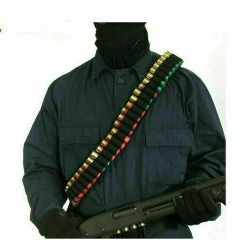 50 Round Shells 12 20 Gauge Shotgun Bandolier Ammo Holder Belt Hunting Tactical - Afbeelding 1 van 12