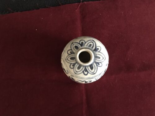 Antiguo naufragio Hoi An Hoard siglo XV jarlette/olla/jarrón azul/blanco #21081 - Imagen 2 de 8